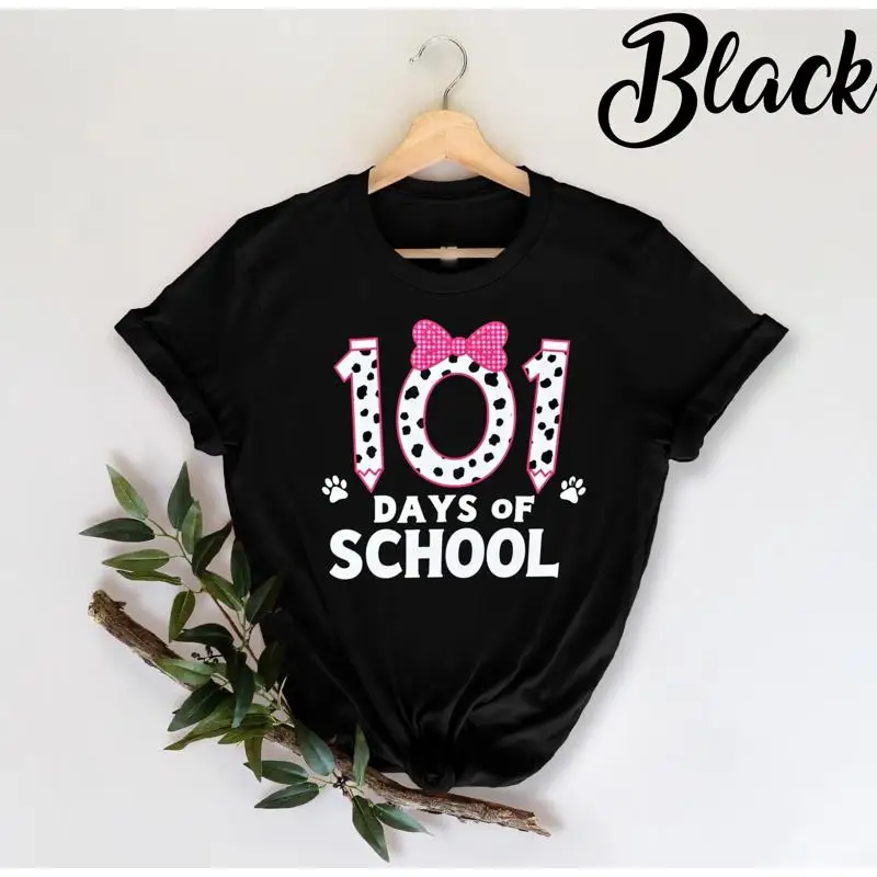 

Забавная футболка Happy 101 Days Of School для учеников и учителей, детская праздничная футболка «Назад к юмору», веха