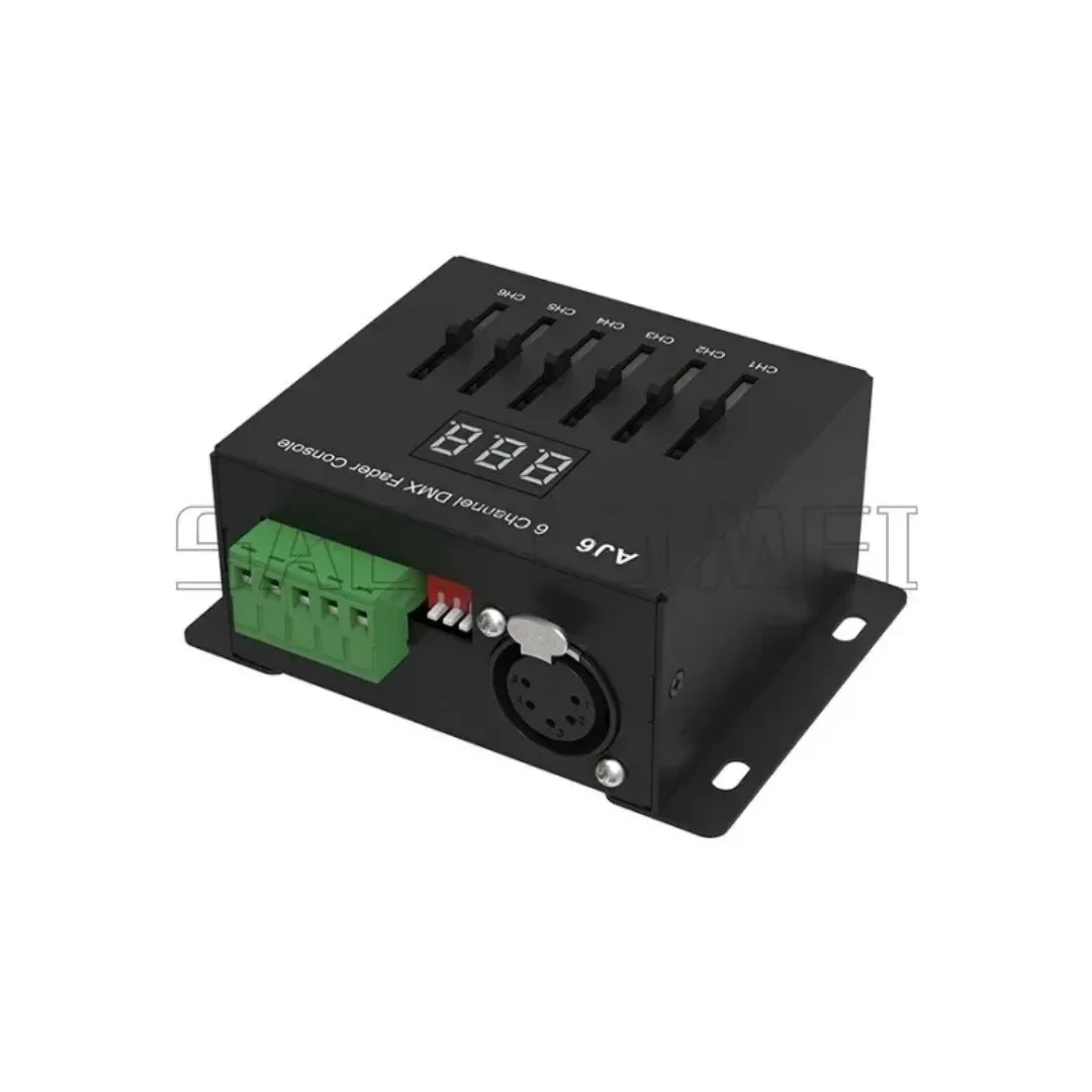 AJ6 Skydance 5-24VDC or 3xAAA Battery Controller Wiring Dip-Switch For Lights 6 Channel DMX Sliding Fader Console Master DMX512 - view 3