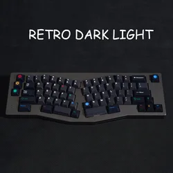 Large Set RETRO DARK LIGHTS GMK Keycap Clone Cherry Profile MX PBT DYE-SUB Keycaps For ISO Enter 7u Spacebar Mechanicla Keyboard