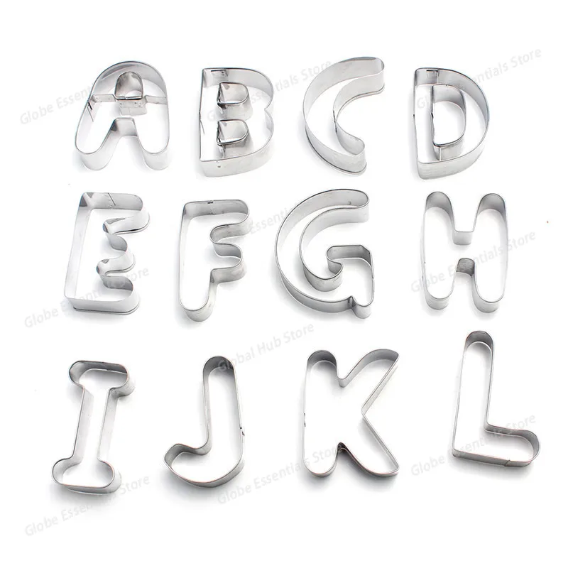Large Stainl Steel Cookie Cutters 26 bet Letters Creative Bread ing Kitchen Baking Tools Dough Stamp Mold