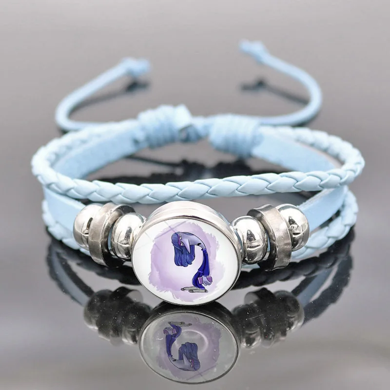 12Styles Disney Inside Out 2 Bracelet Blue Ladies\' Jewelry Gifts Knitted Leather Jewelry Accessories Fashion Jewelry Bracelets