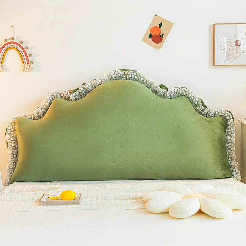

Princess Wind Bedhead Pillow Thickened Waist Protection Bed Cushion Home Living Room Sofa Float Window Removable and Washable