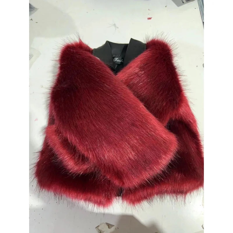 Kurtka futrzana dla dzieci i niemowląt na rok 2025, ciepła odzież zimowa dla chłopców i dziewcząt, grube okrycie wierzchnie z imitacji futra lisa dla nastolatków i dzieci.