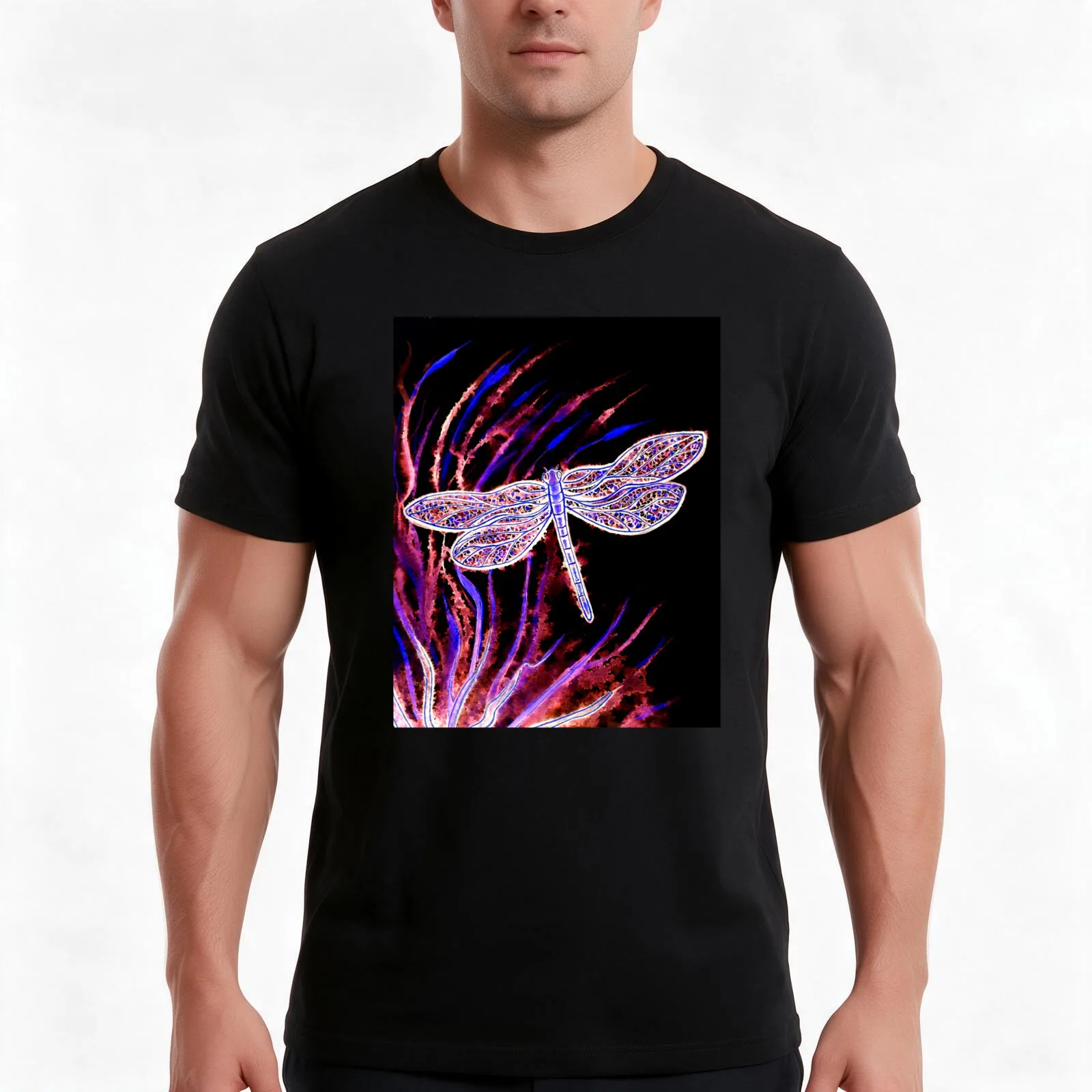Midnight Flight T-Shirt, Summer Casual Cotton Tee, Oversized Streetwear Tops, Vintage Graphic Print, Loose Fit Short Sleeve