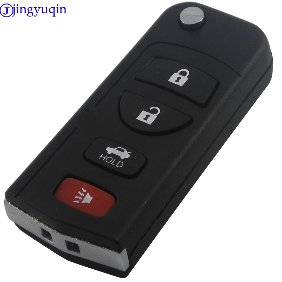 jingyuqin 3/4 Buttons Flip Fob Remote Folding Car Key Shell Case