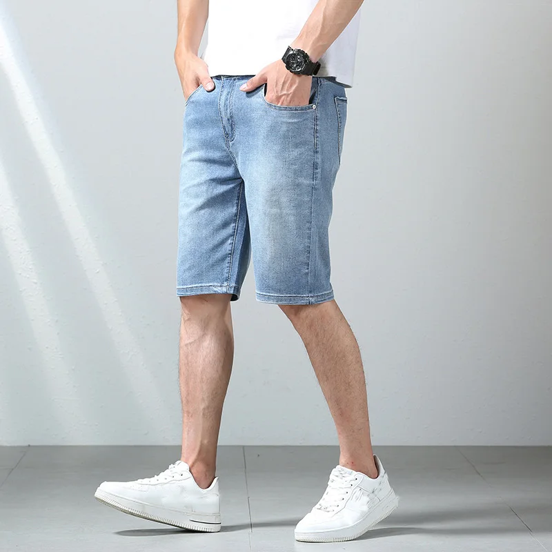 Plus size middle-aged denim shorts men's summer summer section man large size trousers mens shorts summer 3xl 4xl 5xl 6xl 7xl