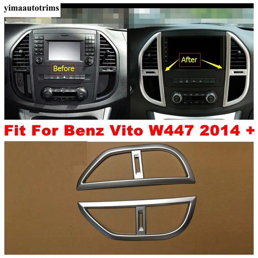 

Central Middle Control AC Air Conditioning Panel Decorative Cover Trim For Mercedes-Benz Vito W447 2014 - 2021 Matte Interior