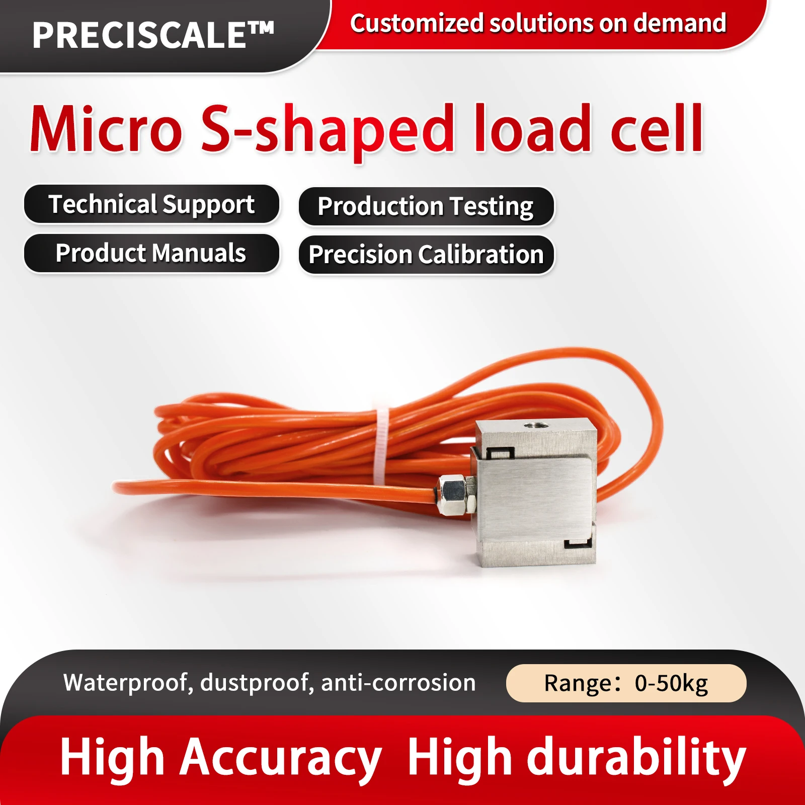 

Preciscale Micro S type Load Cell Sensor,Test the tensile force and compressive force,High Precision Weighing Sensor