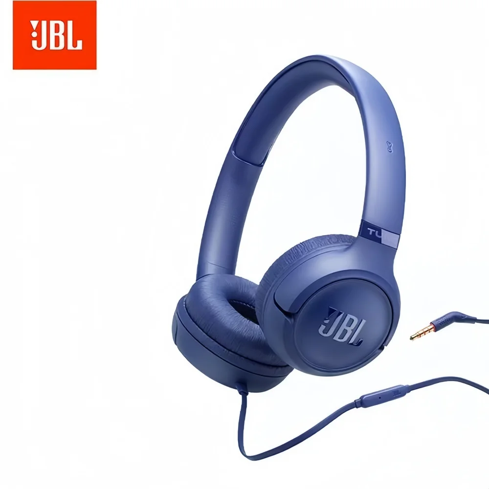 Original 100% JBL 530 Wired On-Ear Headphones JBL Pure Bass 3.5mm In-Line Mic 4