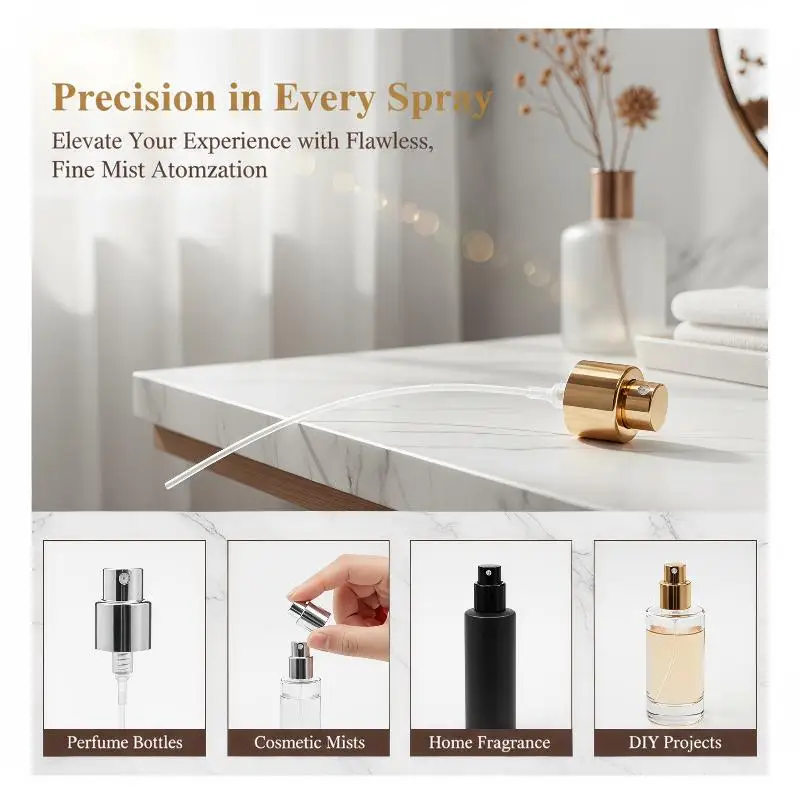 Non-toxic Perfume Bottle Sprayer Nozzle BPA Free Fit 15/20mm Bayonet Aluminum Perfume Bottles 1Pcs for Daily Use