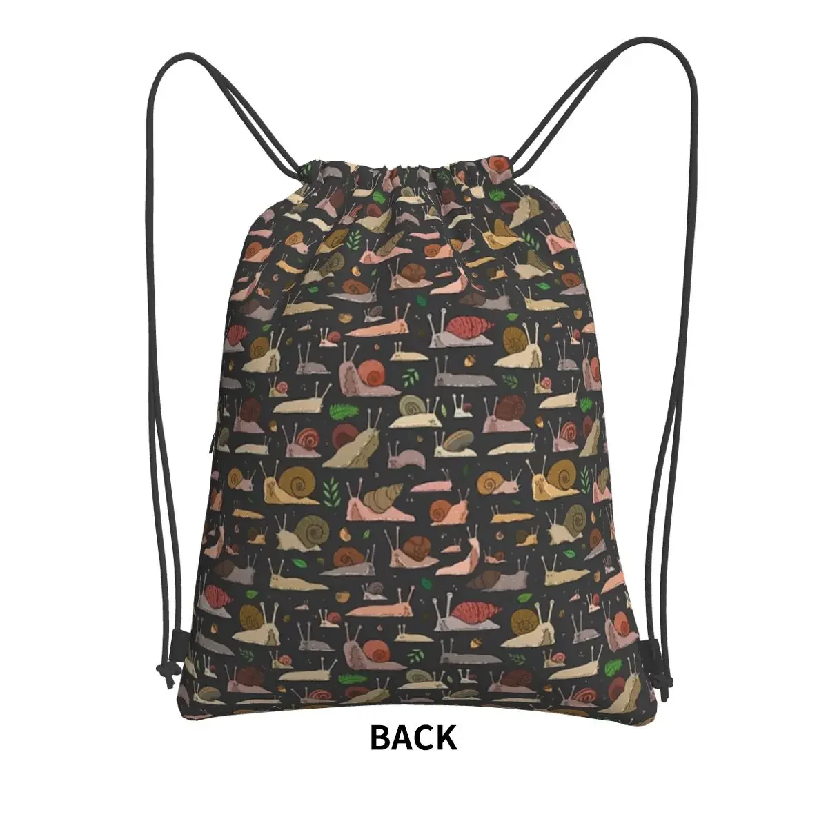 Snails And Slugs Portable Backpacks Drawstring Bag Fashion Drawstring Bundle Pocket Shoes Bags For School Students