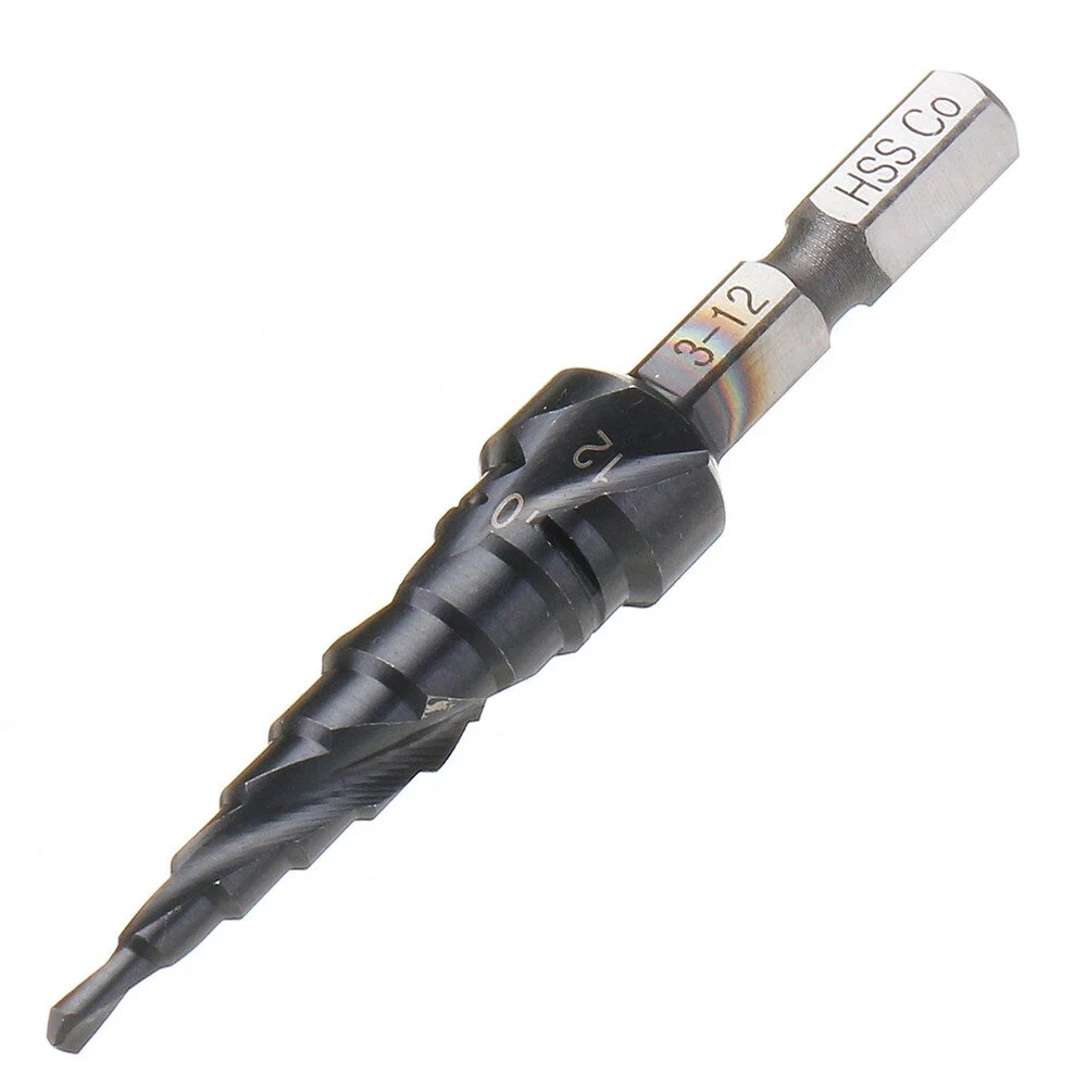 HRC89 M35 Cobalt TiAlN Coated Step Drill Bit 3-12/4-12/4-20mm 1/4 Inch Hex Shank Metal Drilling Hole Opener For Stainless Steel