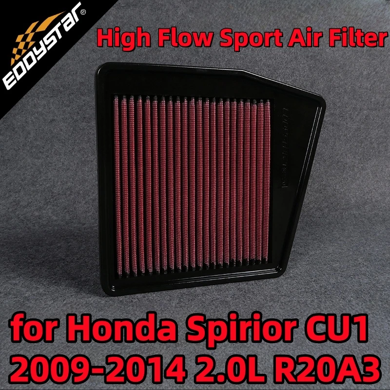 

High Flow Sport Air Filter for Honda Spirior CU1 2009-2014 2.0L R20A3 Washable Racing Intake Filters