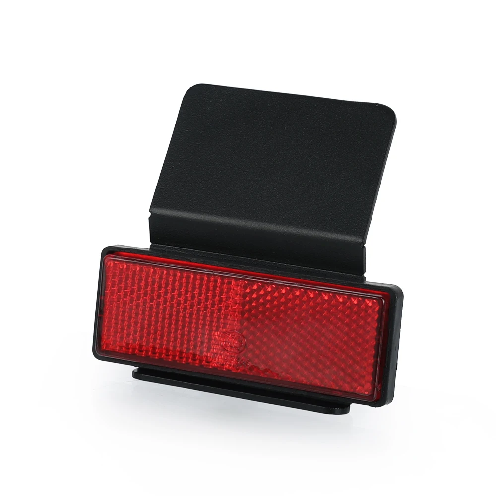 NEW Universal Motorcycle License Plate Holder Parts Extend Tail Reflector Quad Red Rectangle Reflective Plate Warning Reflector