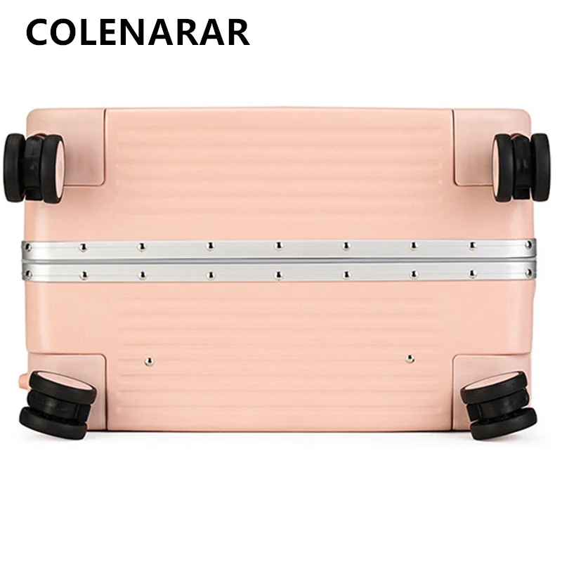 COLENARA PC 가방 20 "22" 24 "26 인치 알루미늄 프레임 탑승 상자 대용량 트롤리 케이스 강력하고 내구성이 뛰어난 수하물
