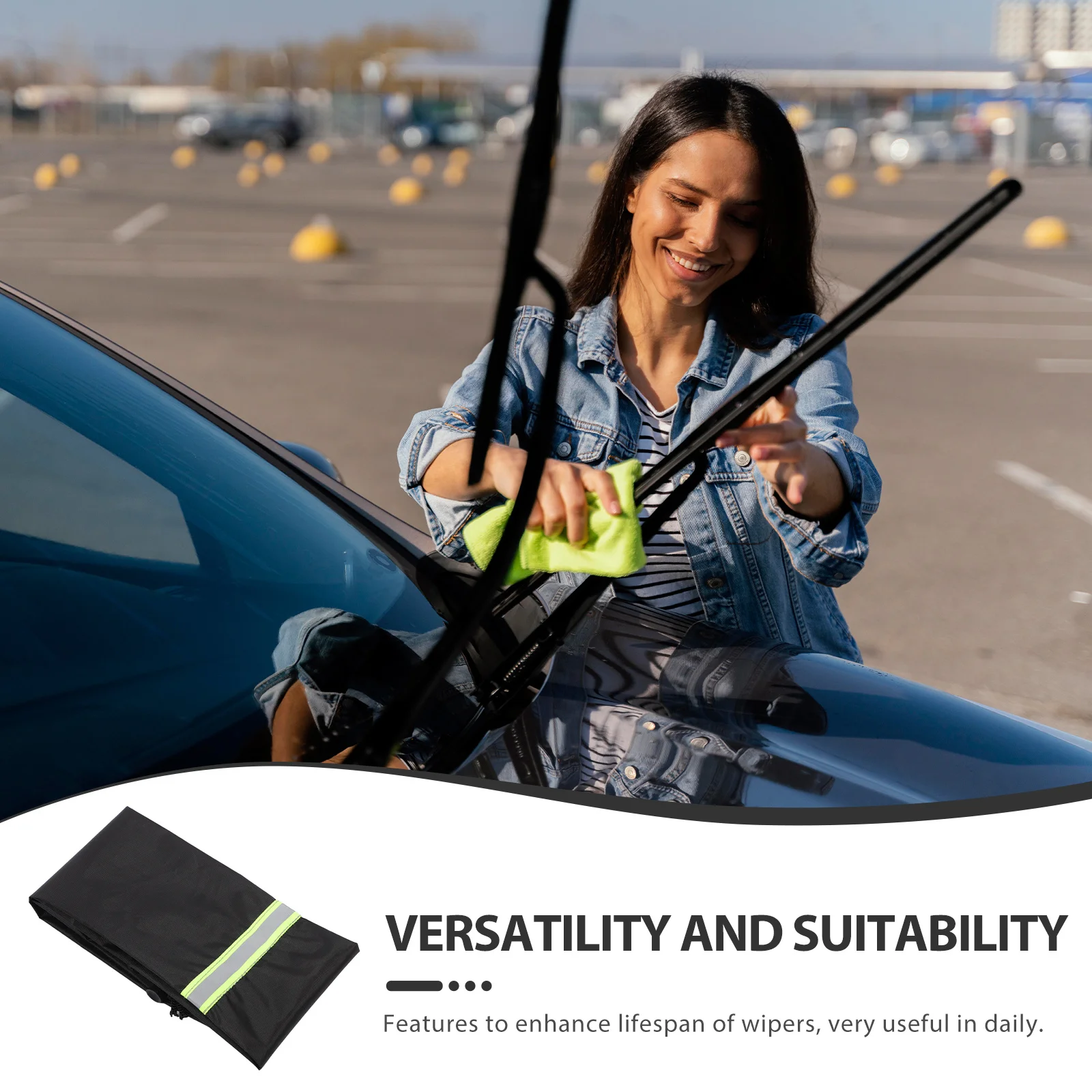 

1 Pair Windshield Wiper Covers Rainproof Car Truck Universal Protection Sleeves Bird Poop Snow Cover Durable Easy Install
