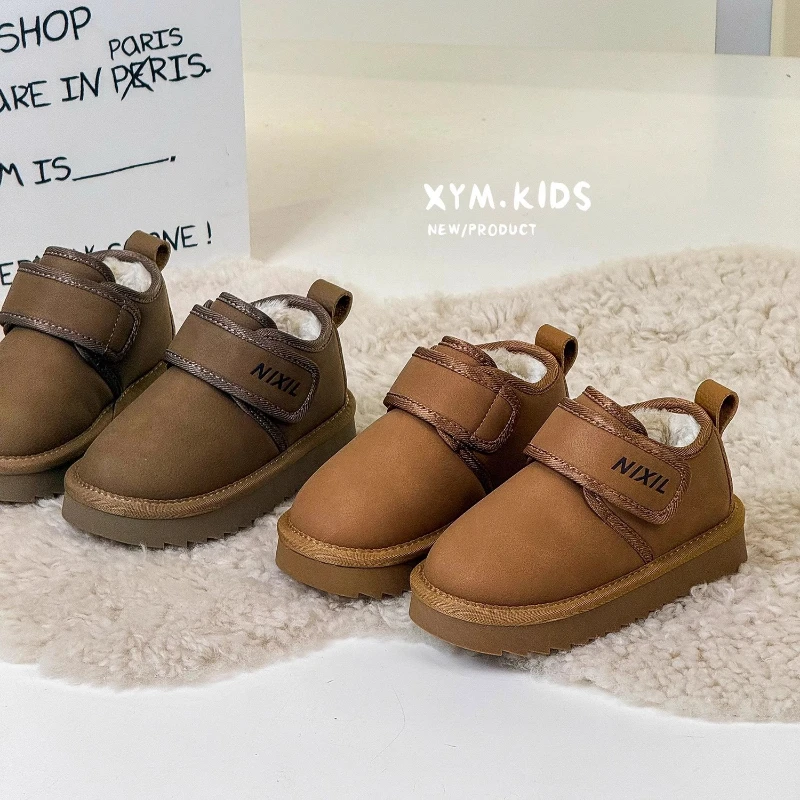 

2025 Winter New Children Casual Cotton Shoes for Girls Fashion Korean Style Soft Bottom Anti-slippery Versatile Princess Shoes
