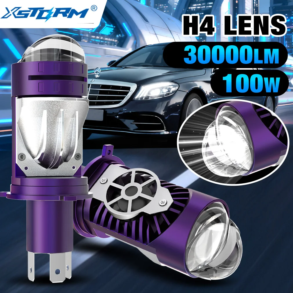 XSTORM H4 LED المصباح لمبة العارض عدسة H4 مصباح ليد 100 واط 30000LM 6500 كيلو سيارة العلوي Canbus مرحبا/منخفضة شعاع للسيارات النارية #1