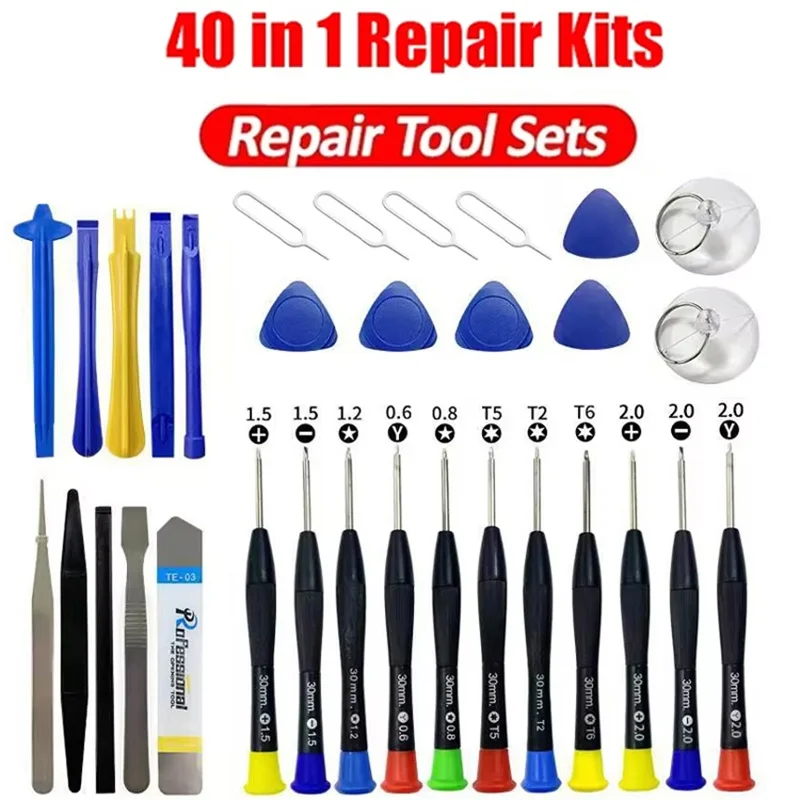 40 In 1 Universal Phone Repair Tools Kit Set For Computer Watch Camera Precision Electronics Tool Technician Tool Accessories