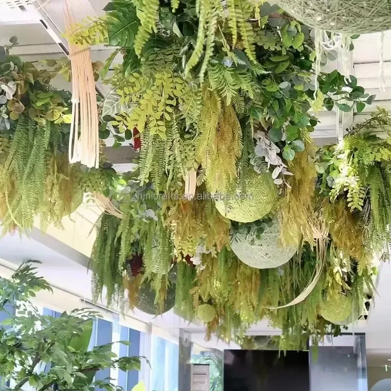 High Quality Artificial Flower Simulation Ceiling Decoration Quality Plant Ornament Green Plant Suspended Ceiling