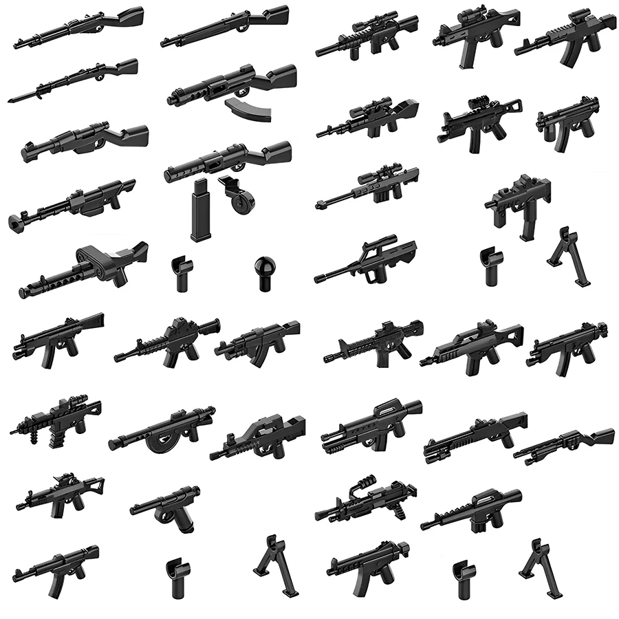 50/100pcs Miniature Firearms Desktop Ornament World Military Rifle Pistol Simulation Miniature Model Dollhouse Decorative Crafts - view 4