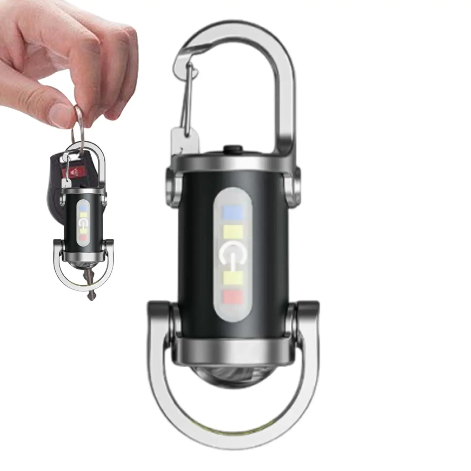 Flashlight Keychain Pocket Keyring Torch Waterproof Bright Keychain Flashlight for Hiking Travel Home Outdoor Fishing Hunting
