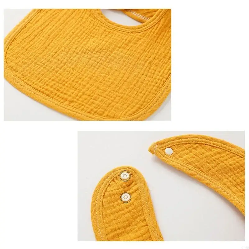 Q22D Baby Feeding Drool Bibs 4-layers Cotton Gauze Saliva Towel Bandana Burp Cloth