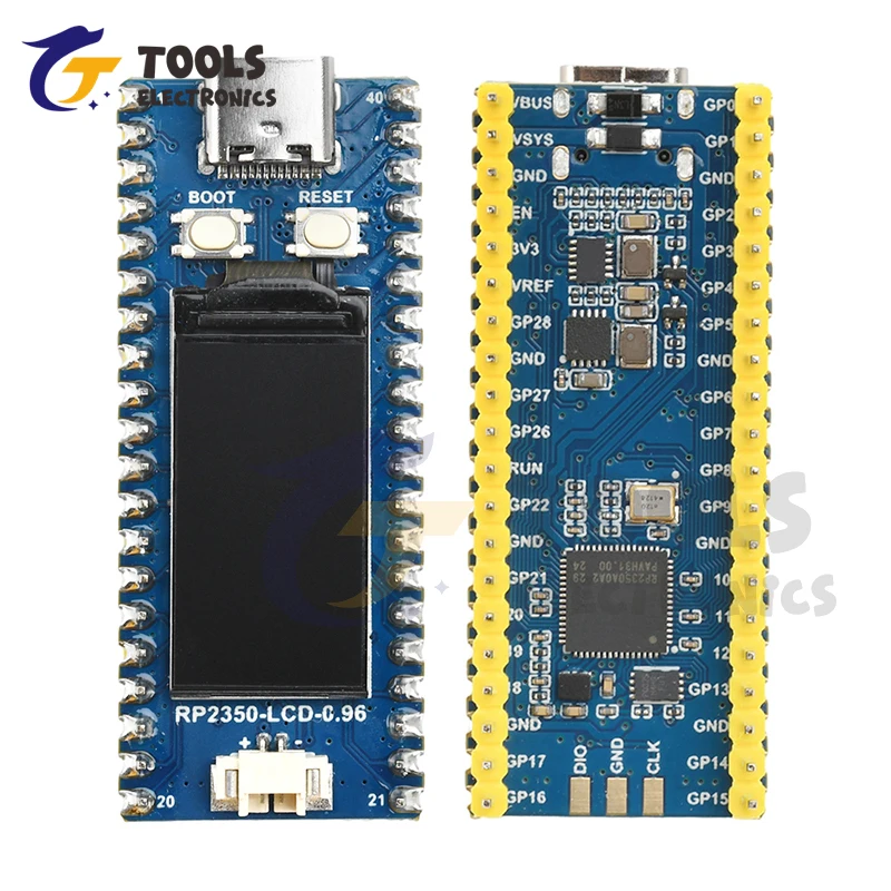 RP2350-LCD-0.96 Microcontroller Development Board RP2350A Dual Core Dual Architecture Type-C with 0.96-Inch LCD Display Screen