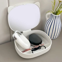 Dresser Mirror Folding Cosmetic Mirror Women with Organizer Desktop Desktop Home Small Mother's Day Gift Party Favors