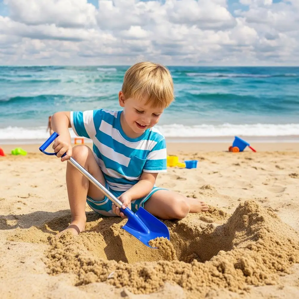 Pá de Praia de Plástico Reforçado para Crianças, Pá de Areia e Neve com Design de Desenho Animado, Ferramenta Premium para Brincar na Areia, Brinquedo para Praia