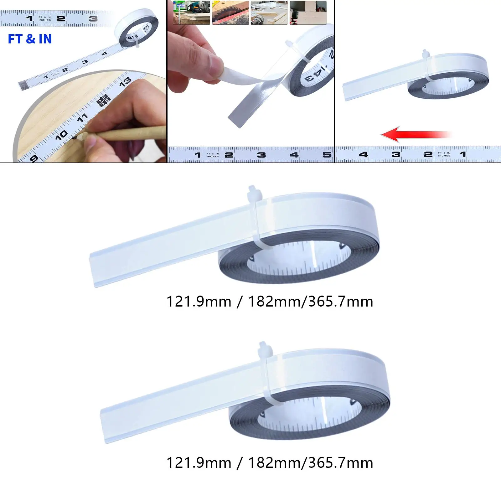 Self Sticky Measuring Tape Imperial Scale Versatile Accurate Measuring Tool