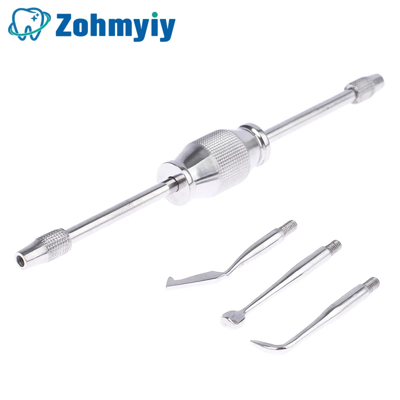 

3PCS Stainless Steel Dental Crown Remover Equipment Tool Automatically Take Manual Control Crown Tool with 3 Tips Press Button