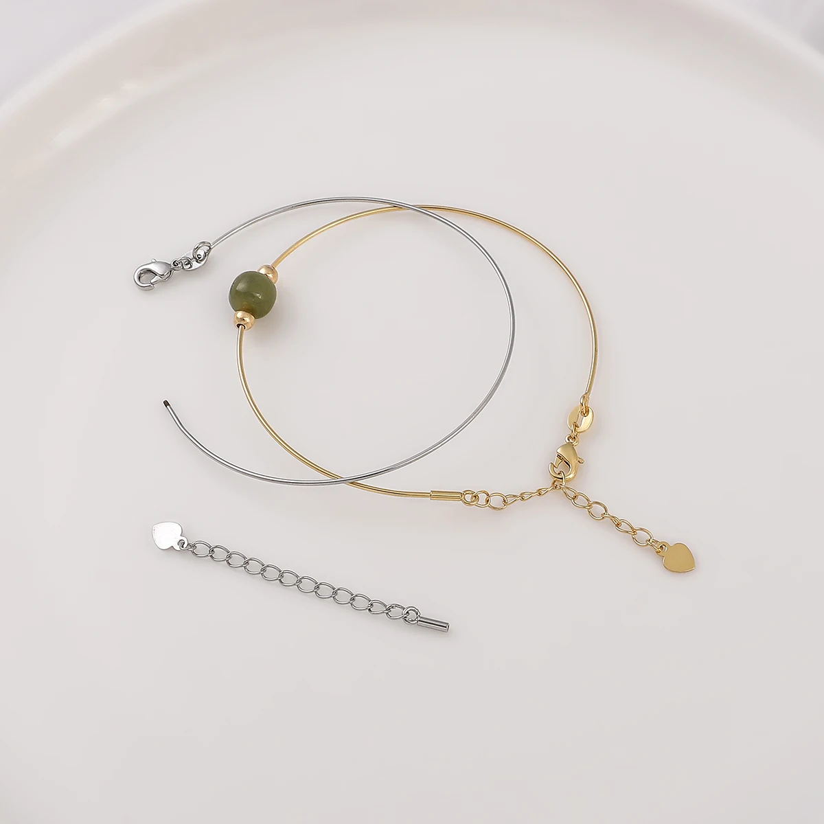 14K Gold Plated Brass Bangle Bracelet for Women Gril DIY Jewelry Making Bangle