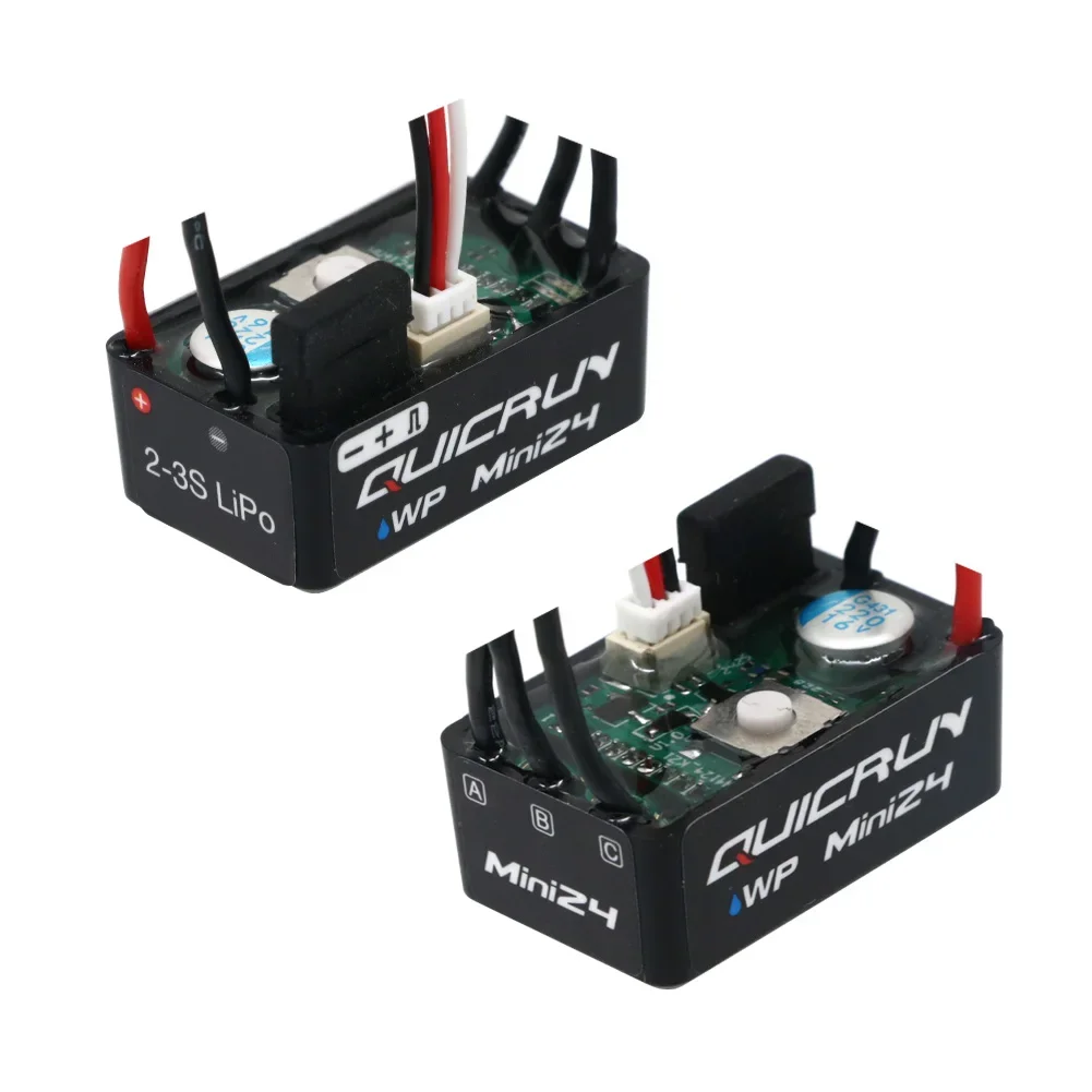 Hobbywing QuicRun WP-MINI24 25A Waterproof ESC + 1621SL 3500KV Brushless Motor Combo for 1/24 RC Crawler Upgrade FMS Axial