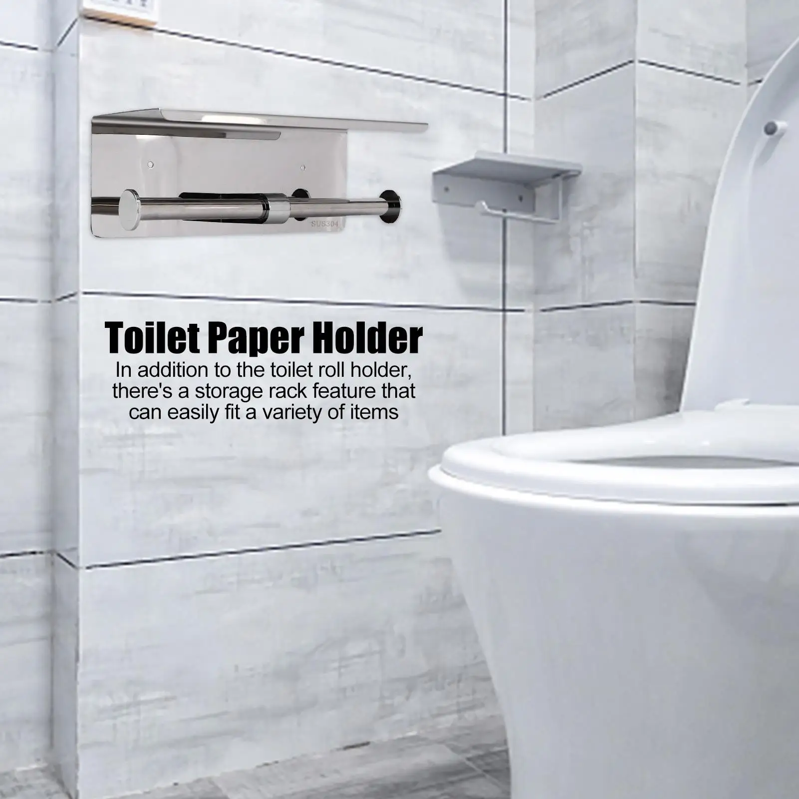 for bathroom Wall Mounted High Strength Toilet Paper Roll Holder