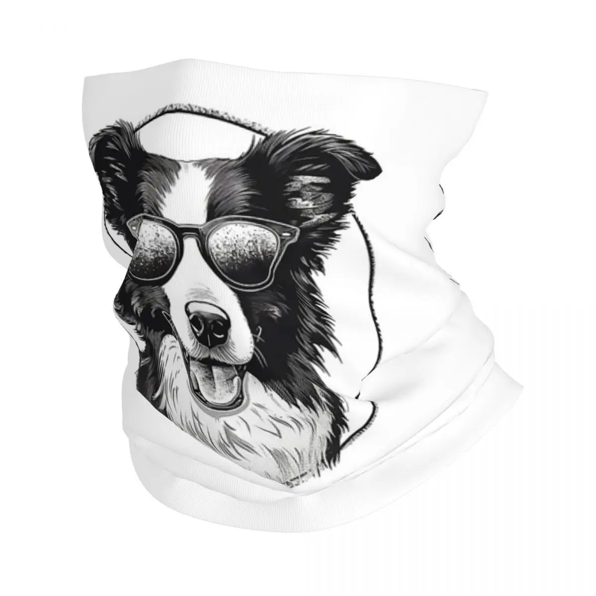 Border Collie Bandana Neck Gaiter Printed Wrap Scarf Multi-use Headwear Running Unisex Adult Winter