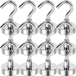 Sliver Magnet Hooks,20/25/50lbs+ Heavy Duty Hooks Cruise for Hanging, Magnet Hooks for Cruise Cabin, Refrigerator