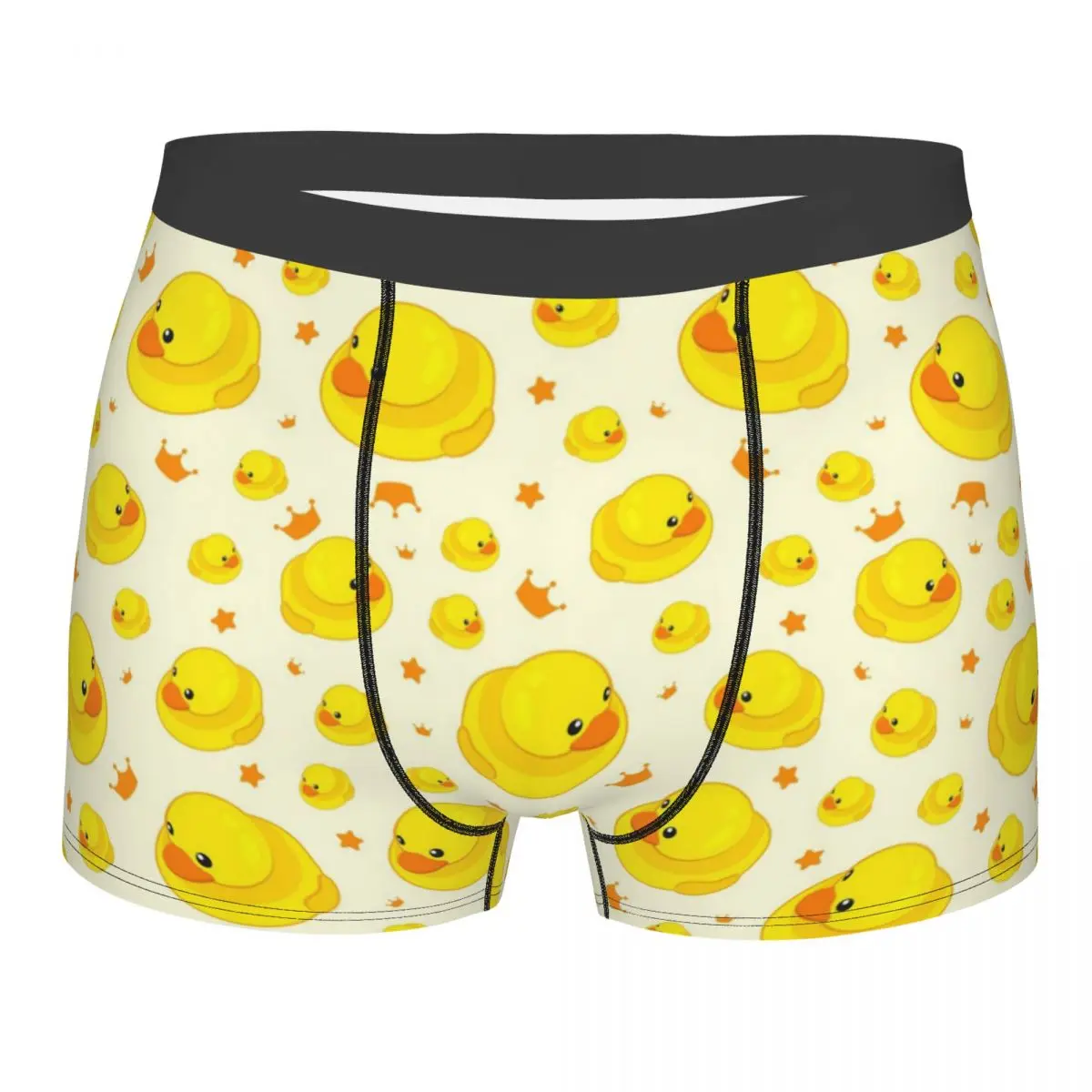 Custom Cartoon Yelloew Rubber Duck Underwear Male Print Boxer Shorts Panties Briefs Soft Underpants