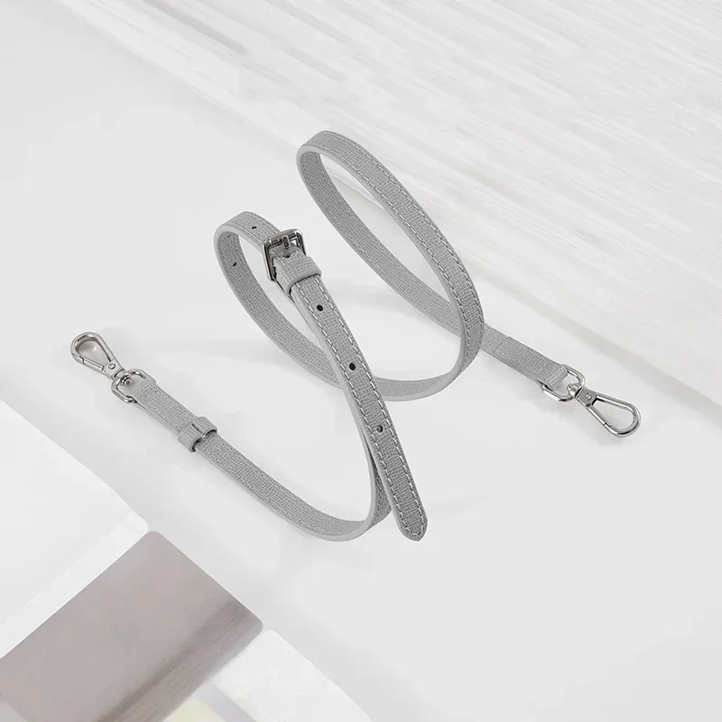 حزام جلدي لحقيبة Longchamp الصغيرة الكتف حزام قابل للتعديل جديد رمادي صغير لكمة خالية تعديل حقيبة الملحقات #5