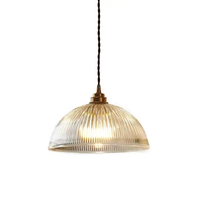 

YEBMLP American Style Hanging Lamp Restaurant Retro Glass Pendant Lamp Kitchen Bedroom Bar Chandelier Round Droplight With Bulbs
