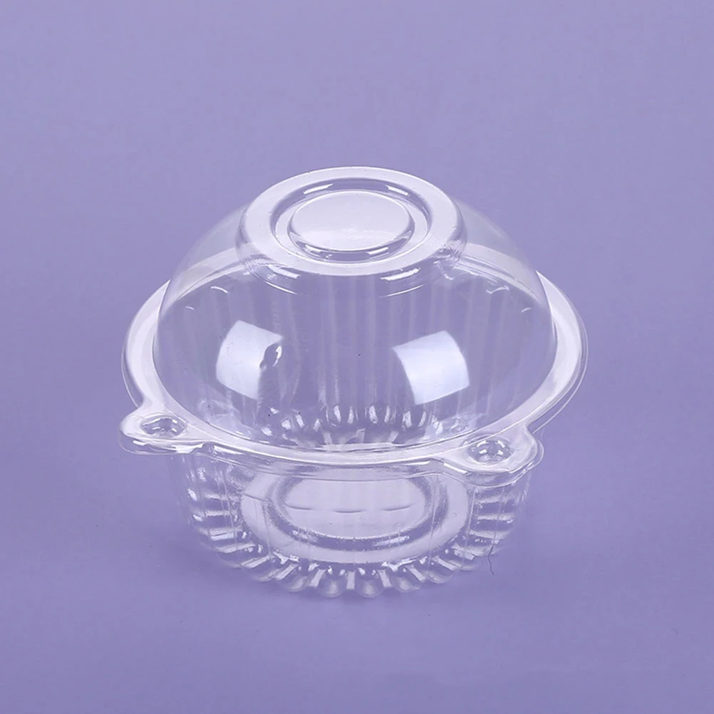 

50Pcs Transparent Cake Carrier Fresh Keeping Cake Box Strong Portable Dessert Container for Home Restaurant Use