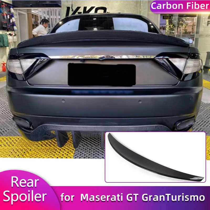 

Carbon Fiber Rear Trunk Spoiler Wings for Maserati GT GranTurismo Convertible 2012-2014 Car Rear Spoiler Boot Wing Lip FRP