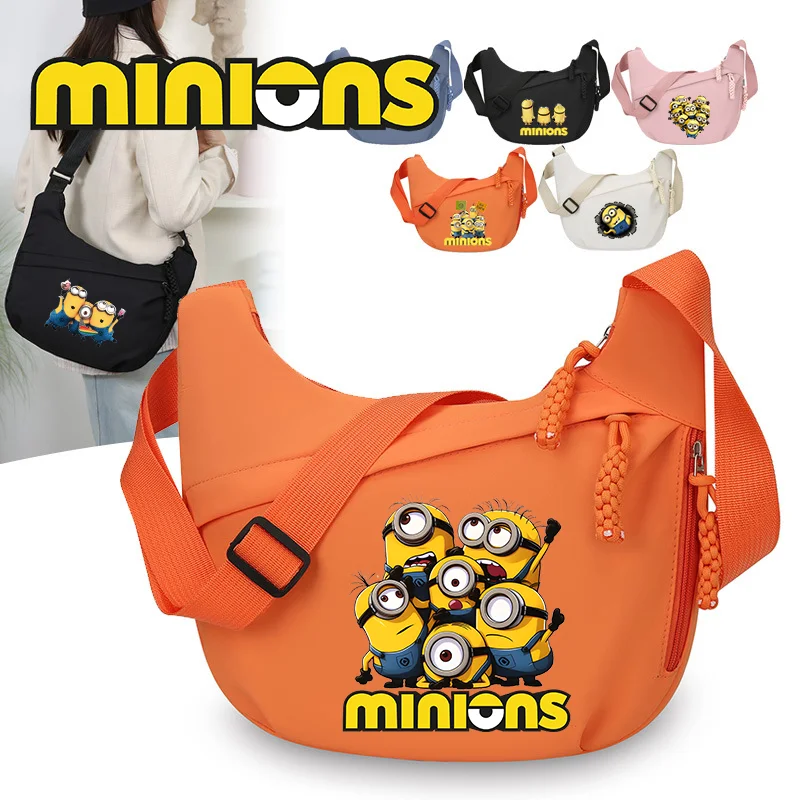 

Cute Cartoon Despicable Me Crossbody Bag Anime Character Minion Large-capacity Shoulder Bag Portable Storage New Outdoor Fashion