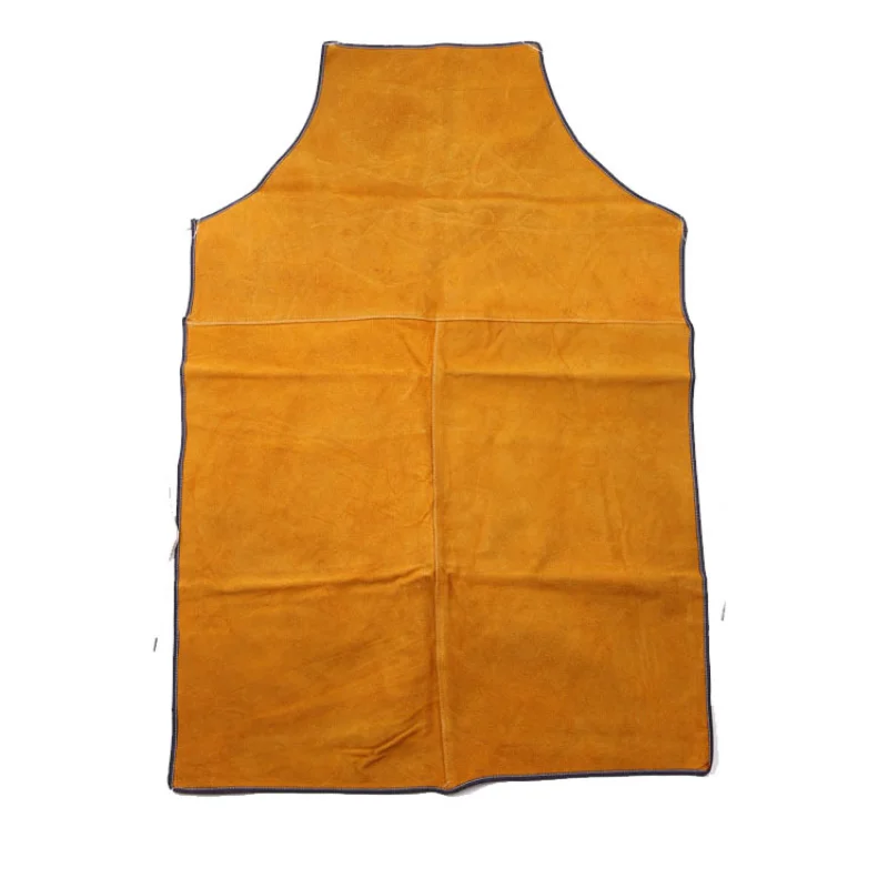 

Welding Apron Welders Protection Set Men Women Thorn Proof Leather Protective Work Yellow Heat Resistant Apron Sleeves Gloves