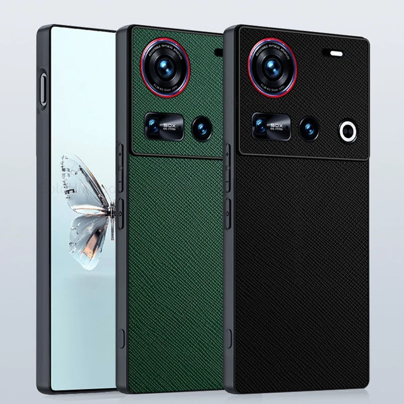 For ZTE nubia Z80 Ultra Cross Leather Phone Protective TPU Case Nubia Z70S Ultra Z60S Pro nubia Z50 Pro Axon 40 Ultra Back Cover view 3