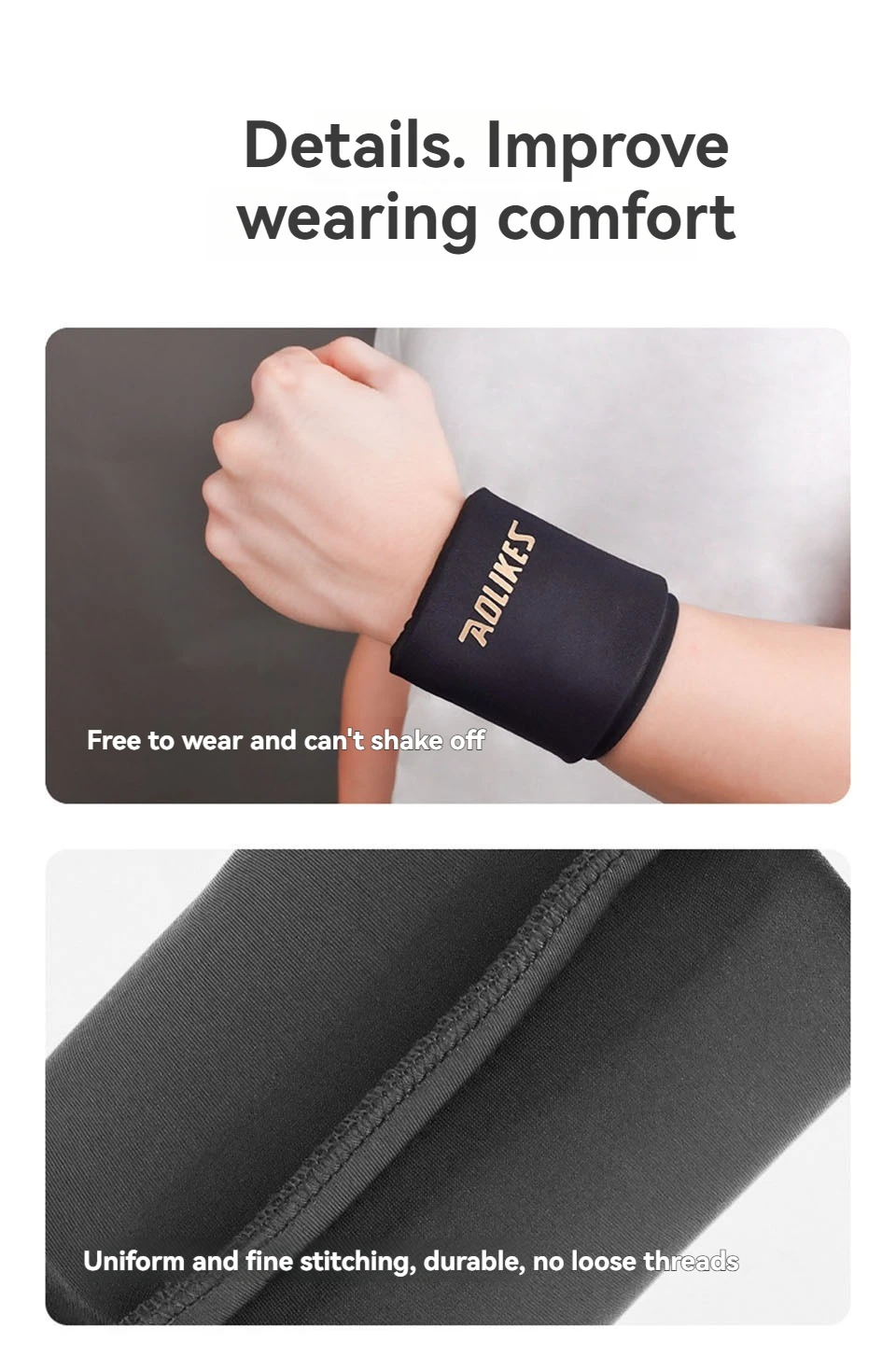 AOLIKES 1PCS Wrist Ice Pack Wrap for Pain Relief, Reusable Wrist Brace Cold Gel Ice Pack for Injuries, Hot & Cold Compress Wrist