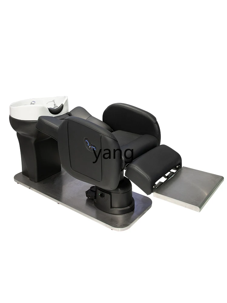 LMMelectric lift shampoo bed simple full lying stainless steel hair salon flush bed beauty