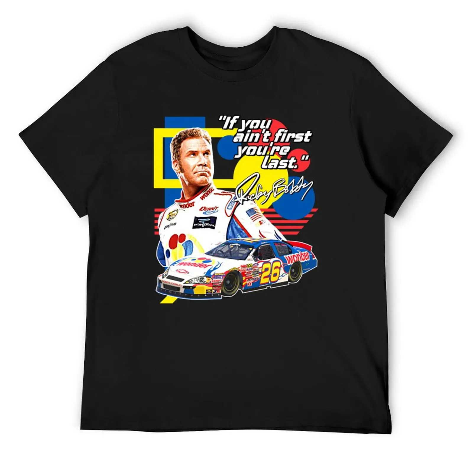 Ricky Bobby T-Shirt quick drying oversized graphic tee big and tall t shirts for men