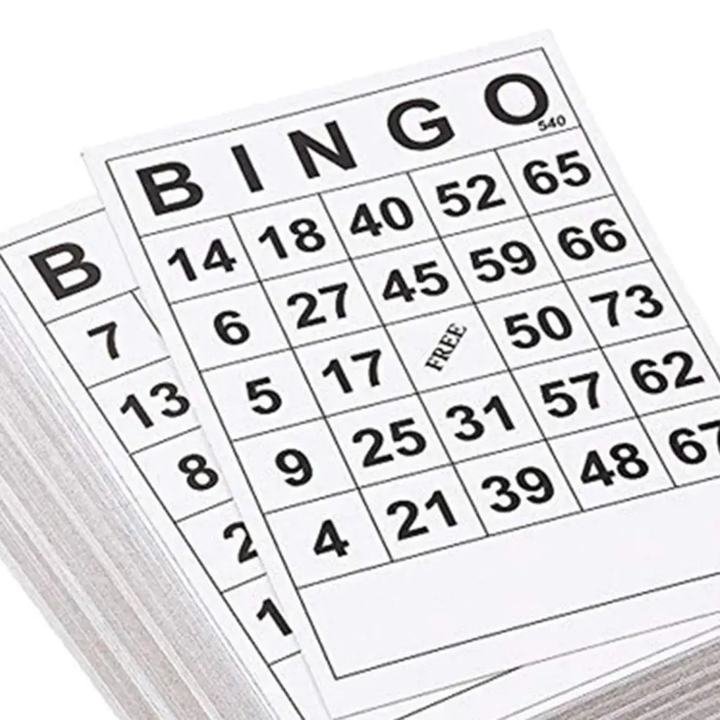 60 sztuk papierowych kartek BINGO Game 60 arkuszy 60 kart bez