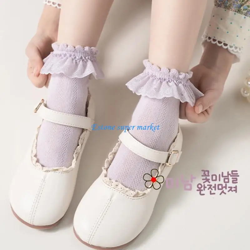 

090B 5 Pair Girls Socks Spring Summer Short Tube Socks Korean Version Short Socks